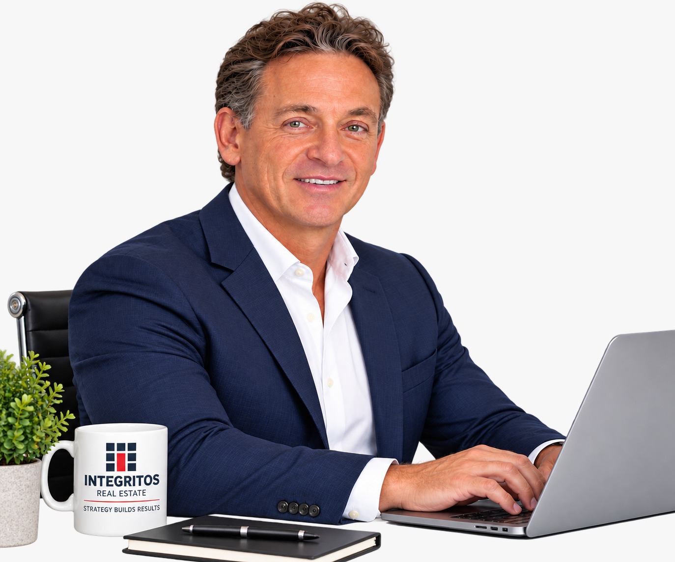 Peter Mergenthaler Jr at his desk